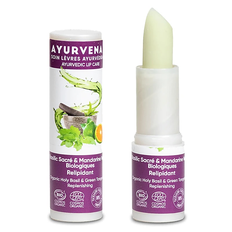Ayurvenat basilicum & mandarijn lippenbalsem BIO – vegan, met sheaboter