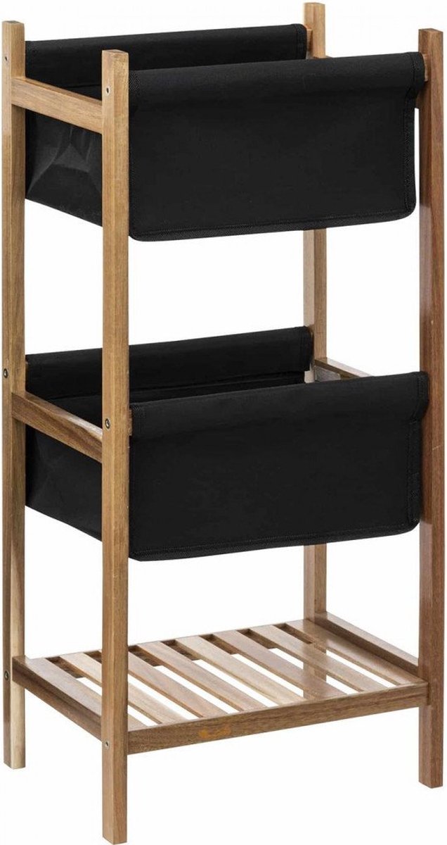 Meuble de salle de bain Blackacia - Noir - Housse amovible - H73,2 CM