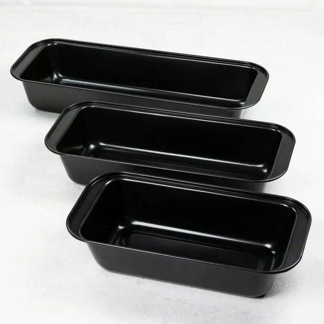 3-piece carbon steel loaf pan set - large
