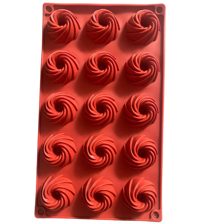 Yasmin silicone bundt cake mold - 15 cavities