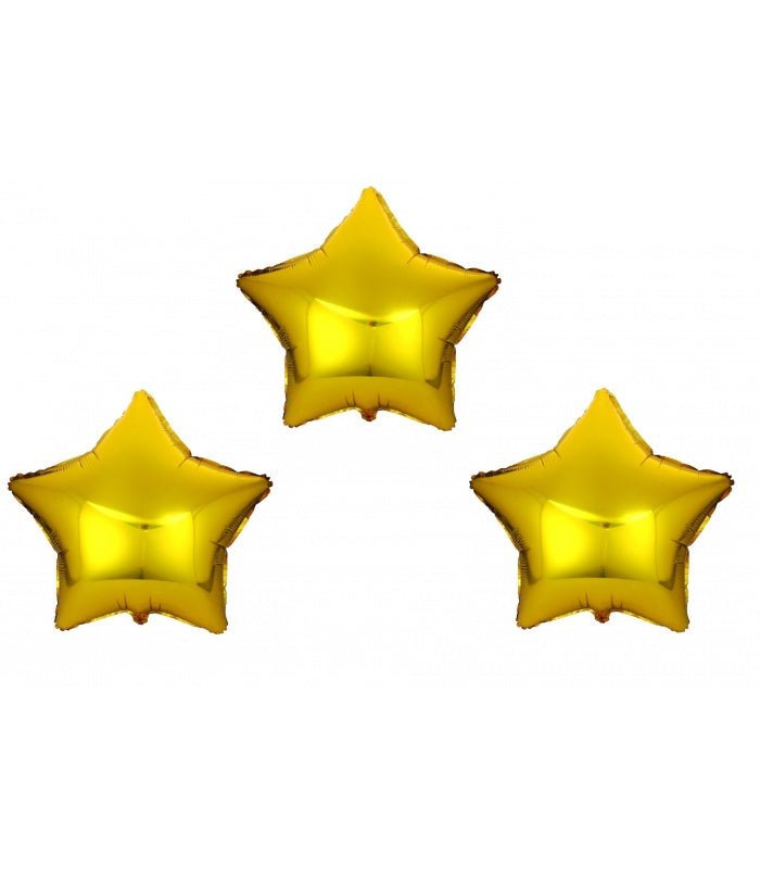 Star Balloon Gold small (3 pieces)
