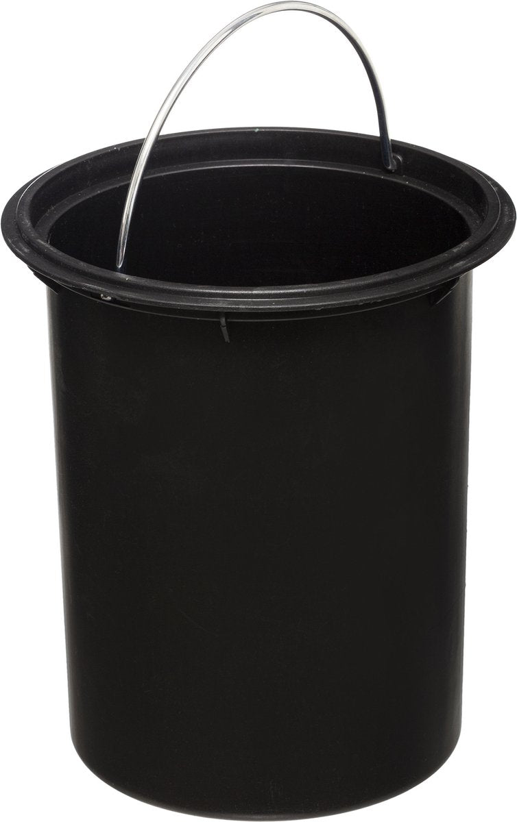 Waste bin - pedal bin charcoal grey metal 3 litres