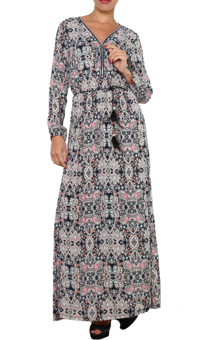 Robe longue imprimée