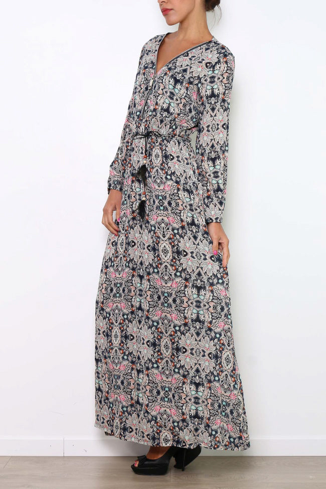 Robe longue imprimée