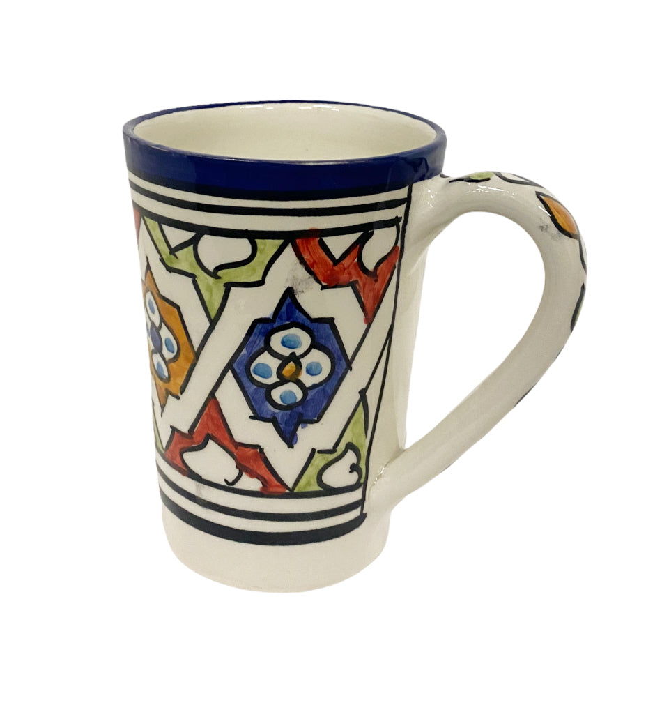 Handmade ceramic mug with handle