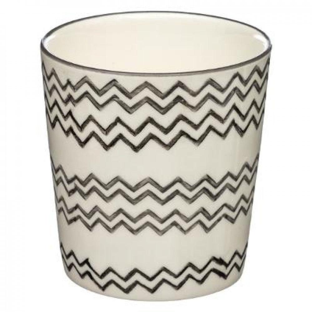 Earthenware Mug Tahila – Black and White – 19 cl