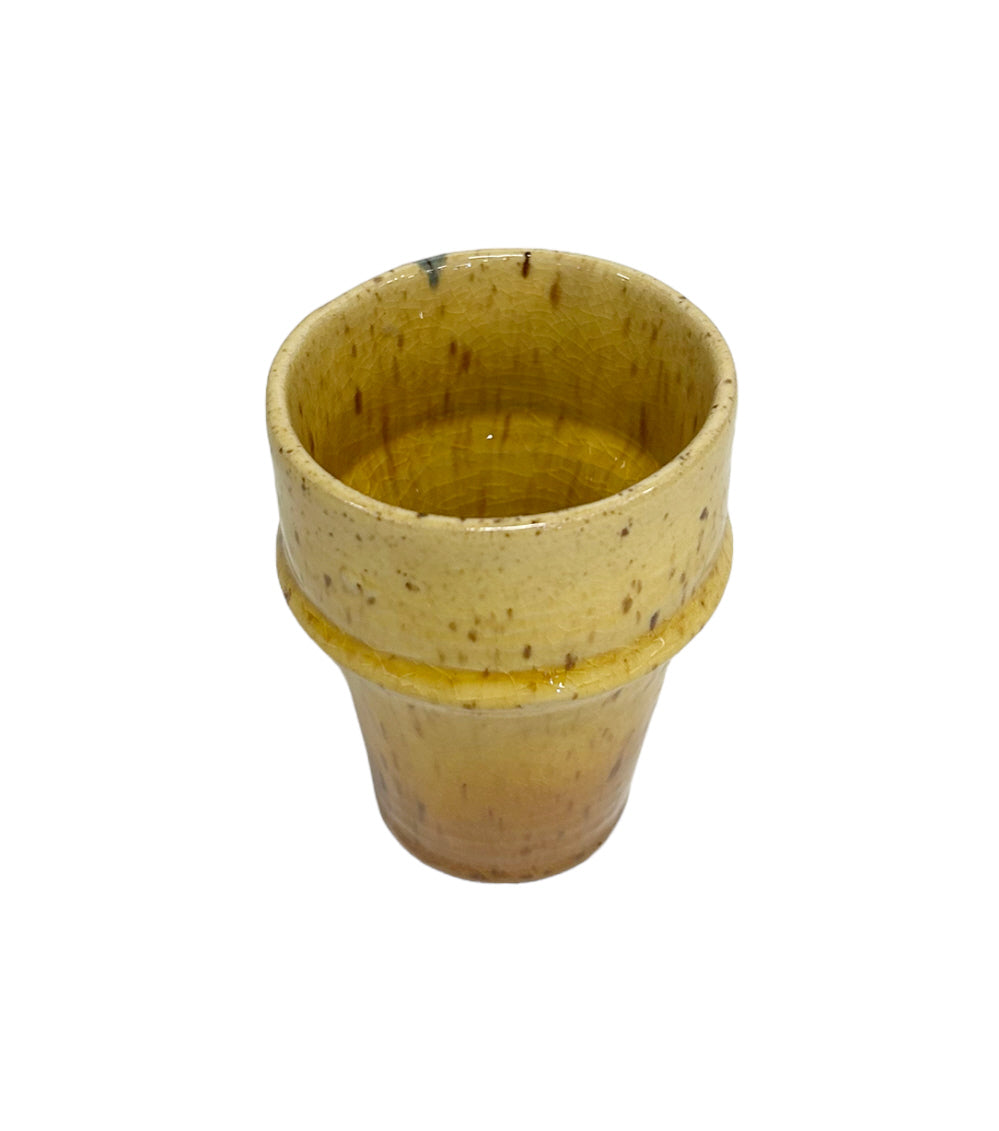 Marokkanische Keramikbecher Sandfarbe 80 ml