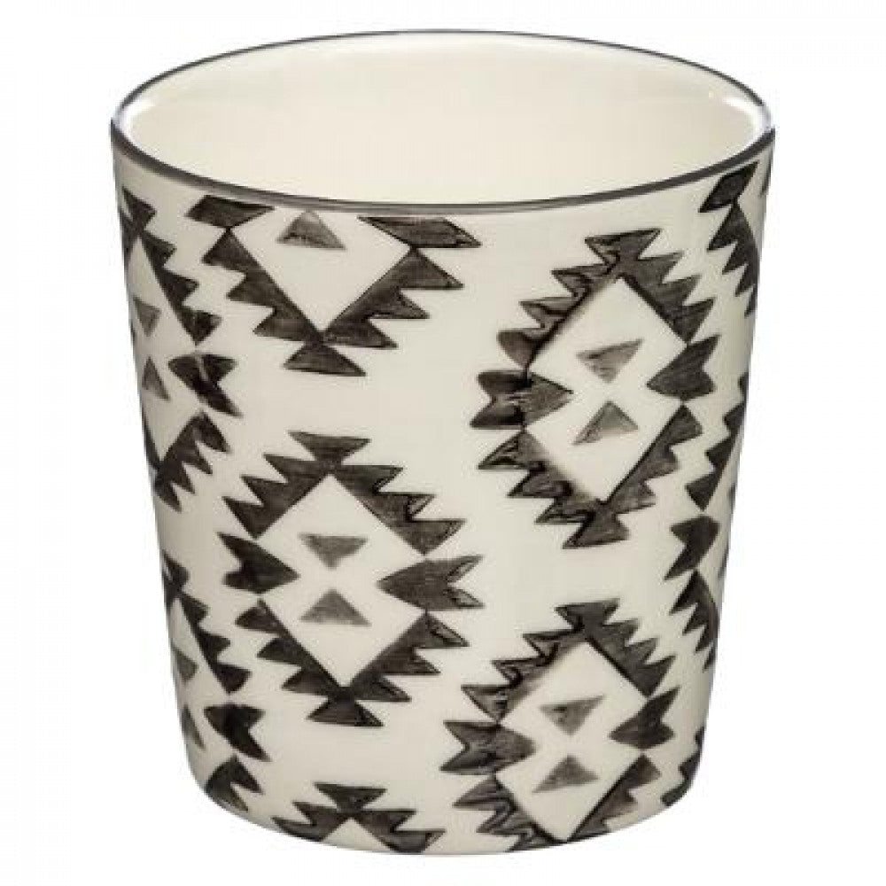 Tasse en grès Tahila – Noir et blanc – 19 cl