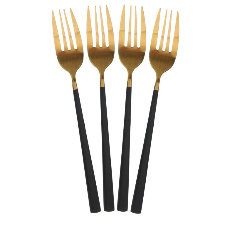Set de couverts 16 pièces / couverts pour 4 personnes / couverts dorés