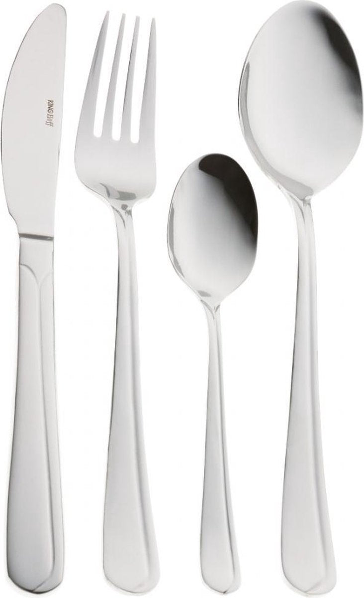 Service de couverts – 12 personnes – 72 pièces – Coffret de rangement de luxe – 18/10 – Kinghoff 3509