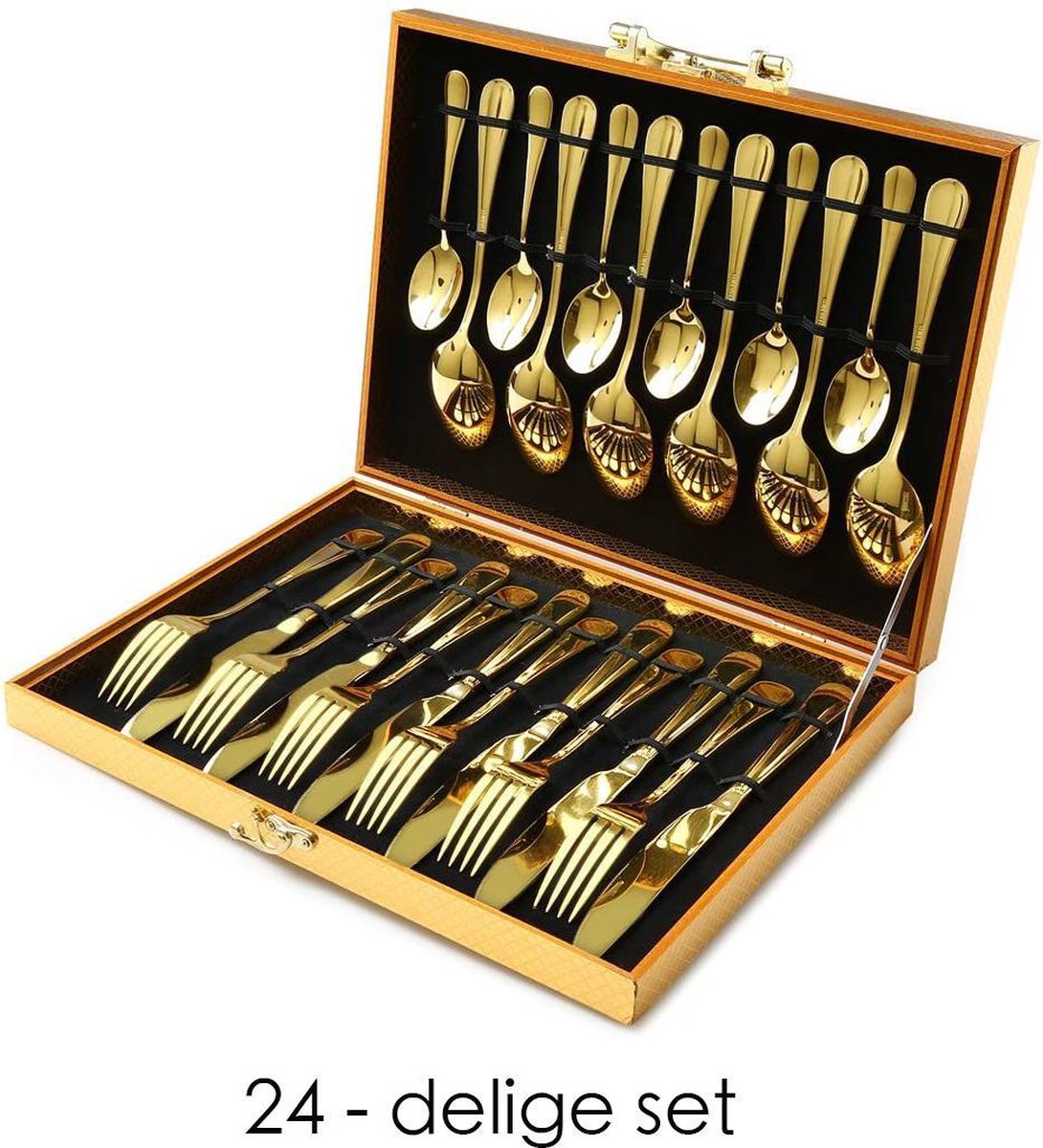 Ménagère dorée 24 pièces - Couverts pour 6 personnes