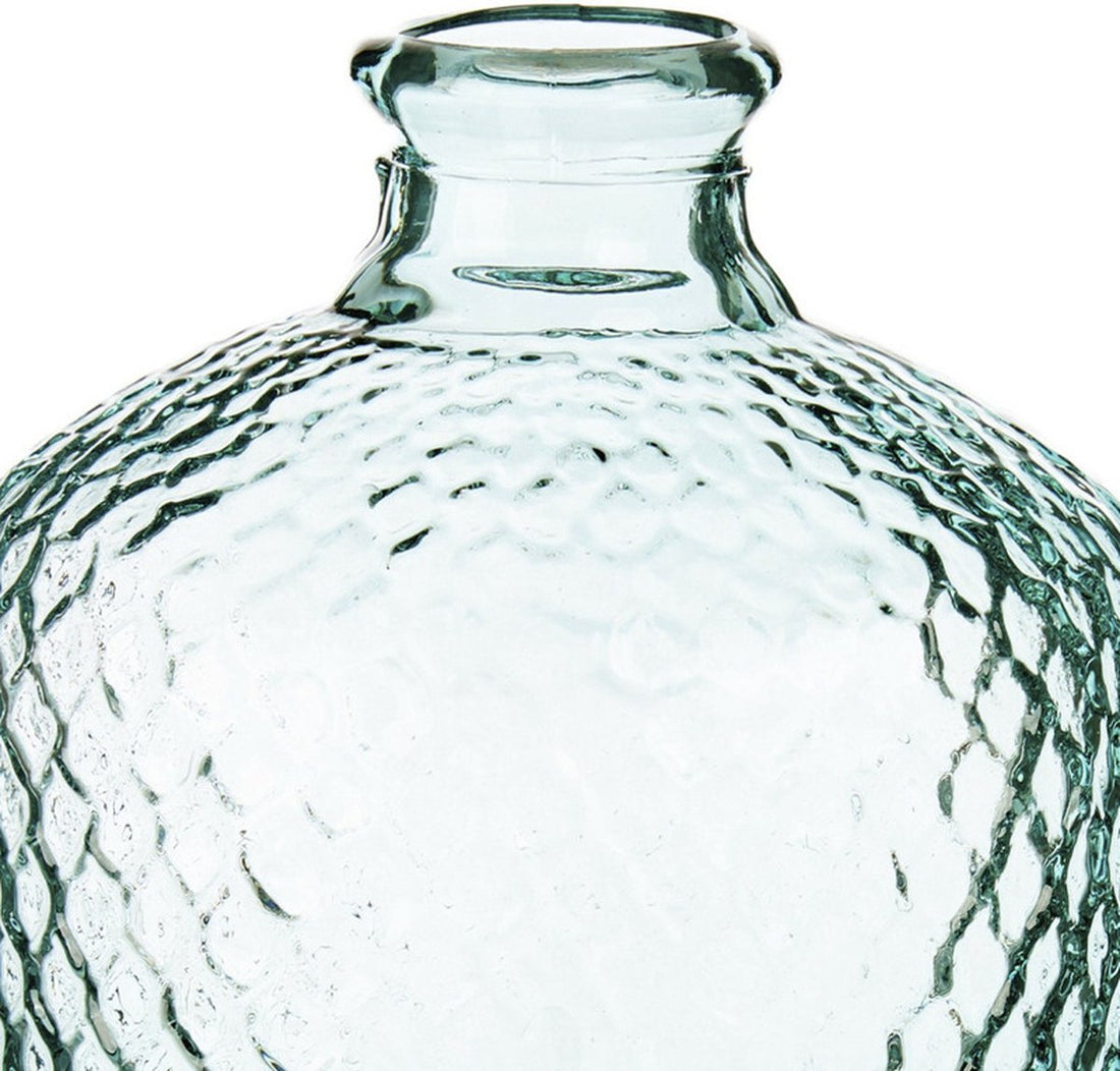 Bloemenvaas Scubs - transparant - gerecycled eco glas - D18 x H31 cm