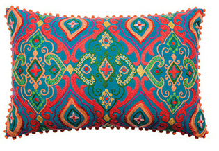 Housse de coussin brodée motif oriental 40x60cm