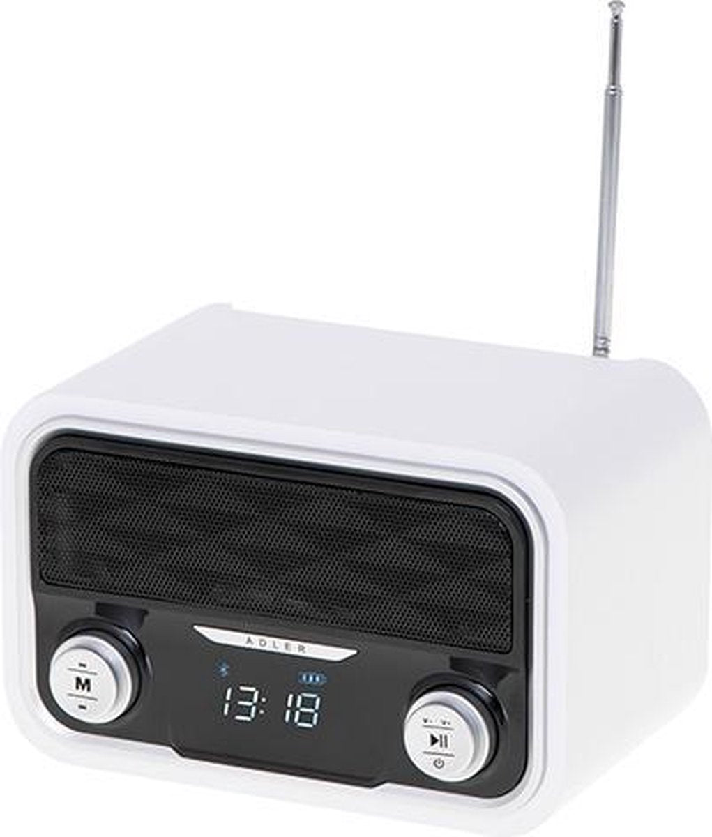Bluetooth Design Radio - white AD 1185 Adler