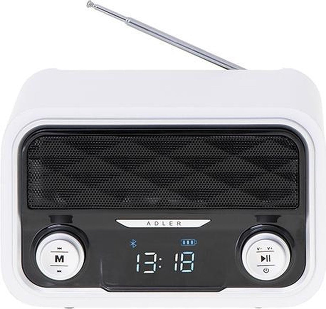 Bluetooth Design Radio - white AD 1185 Adler