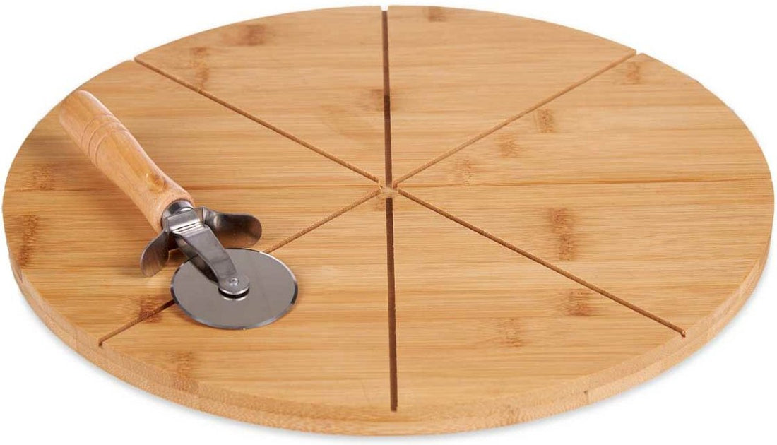Schneidebrett Pizza Braun Bambus (Ø 35 cm)