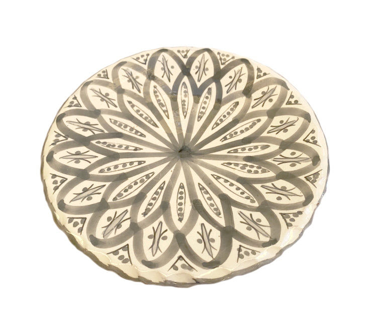Assiette marocaine gris clair Ø18