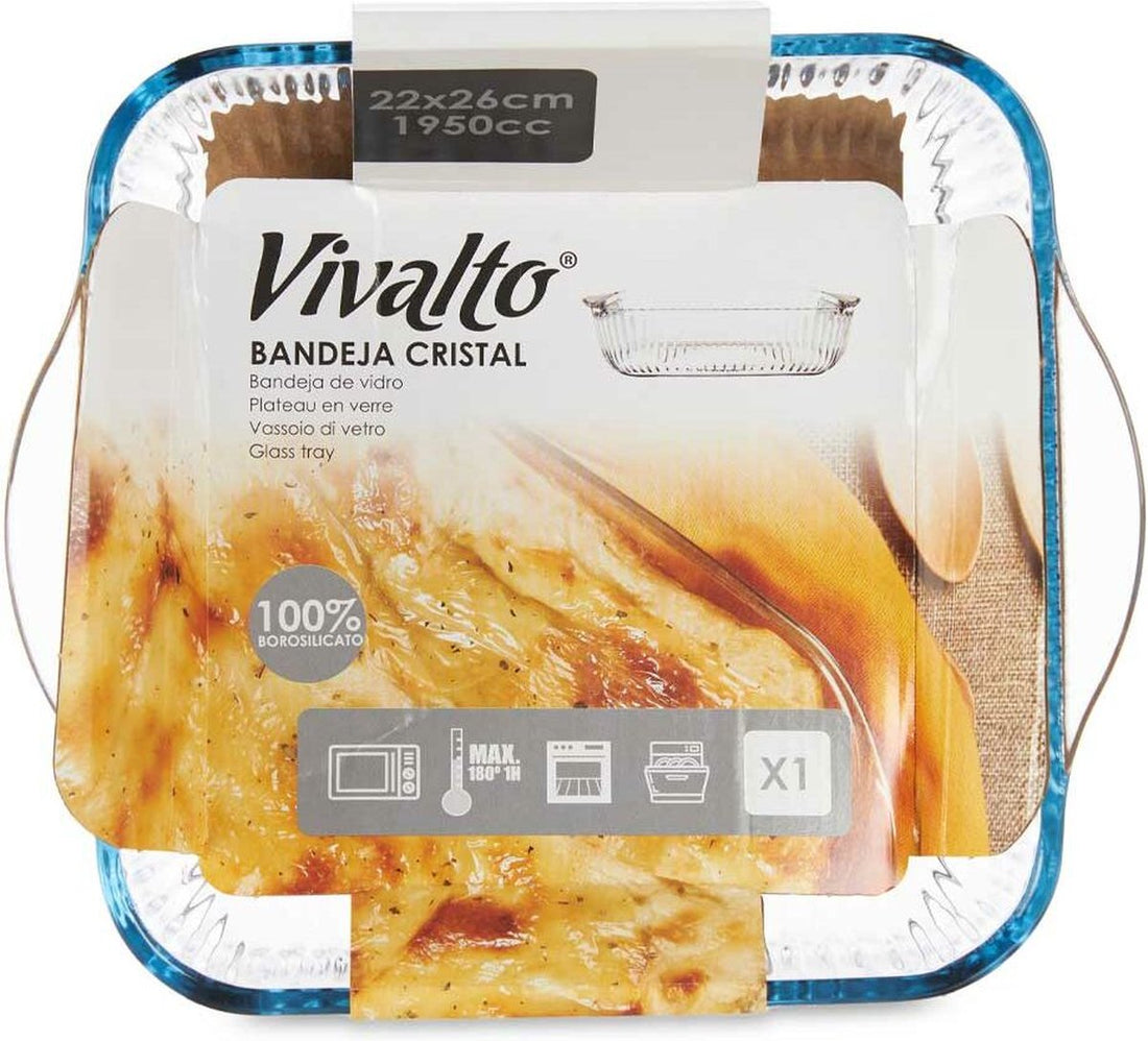 Optica Oven Dish Transparent Borosilicate Glass (21.5 x 6 x 25.2 cm)