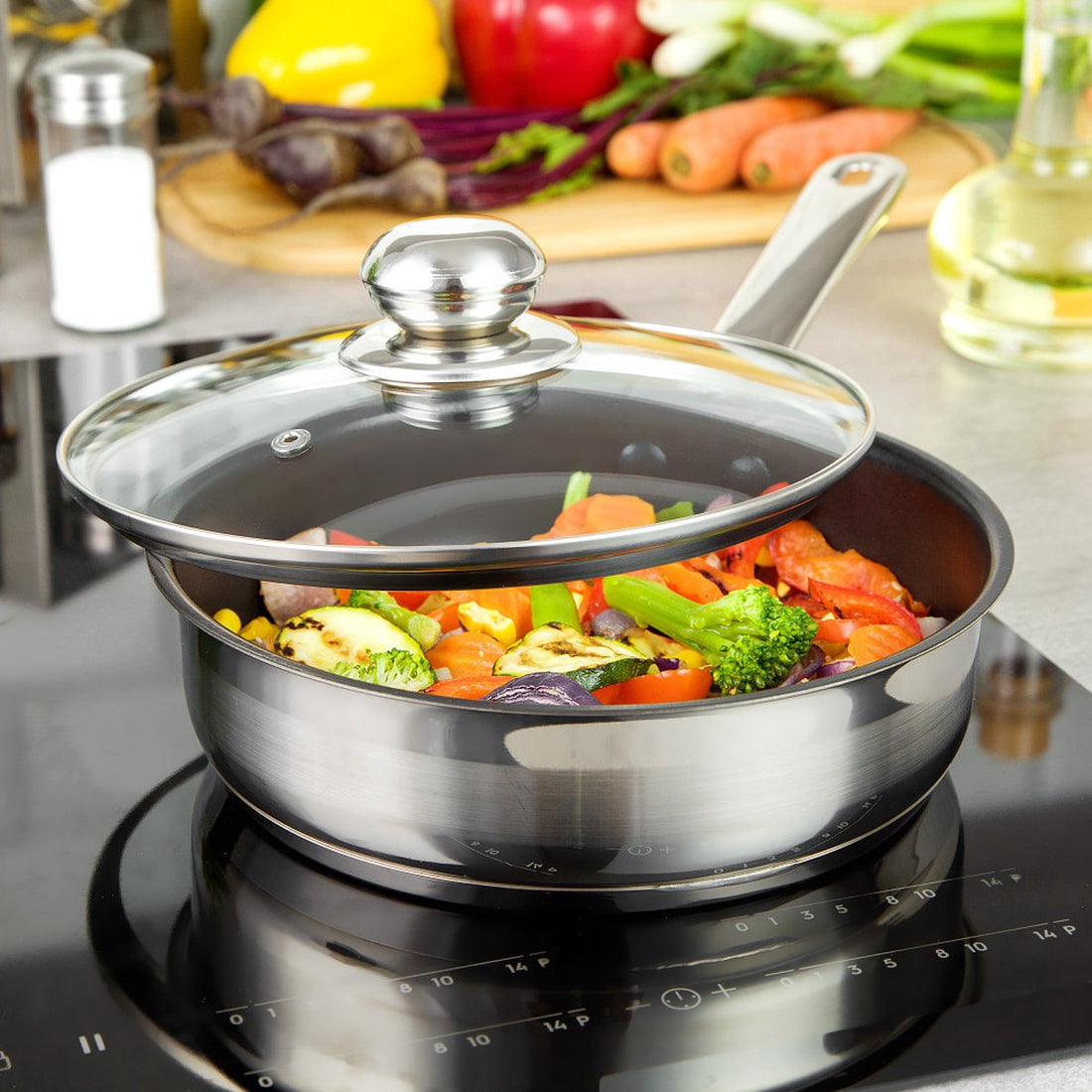 Kinghoff - Roasting pan with lid - Stainless steel - 20 cm