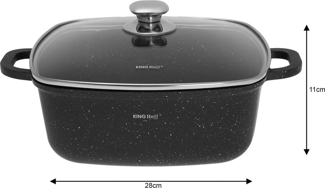 Kinghoff - Braadpannen set - 6 delig - marmeren coating