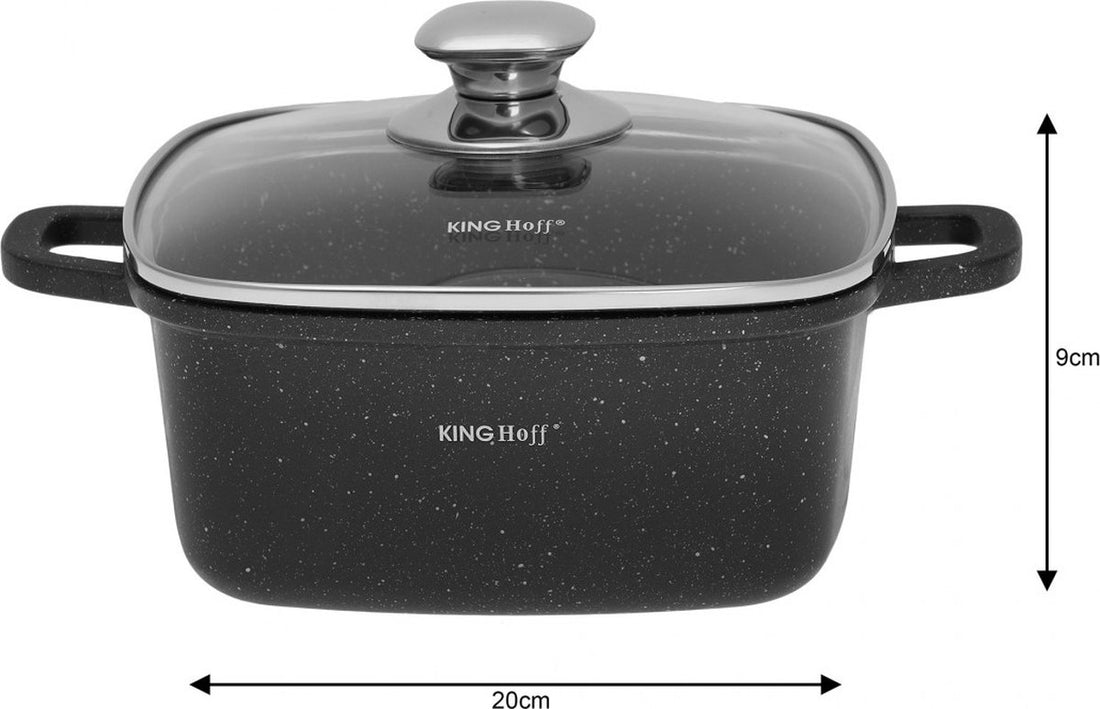 Kinghoff - Braadpannen set - 6 delig - marmeren coating