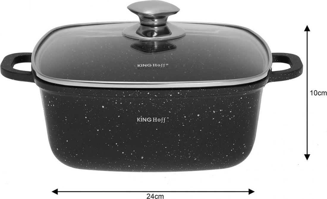 Kinghoff - Braadpannen set - 6 delig - marmeren coating