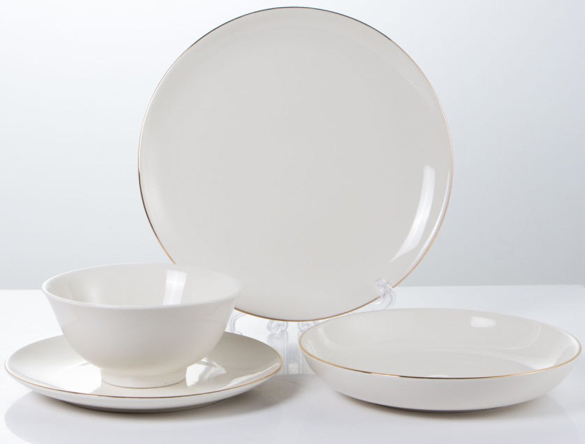Geschirrset 24-teilig 6 Personen - Bright White