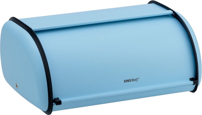 Kinghoff - Broodtrommel - RVS - Licht blauw - Retro - 36 x 24 x 15 cm