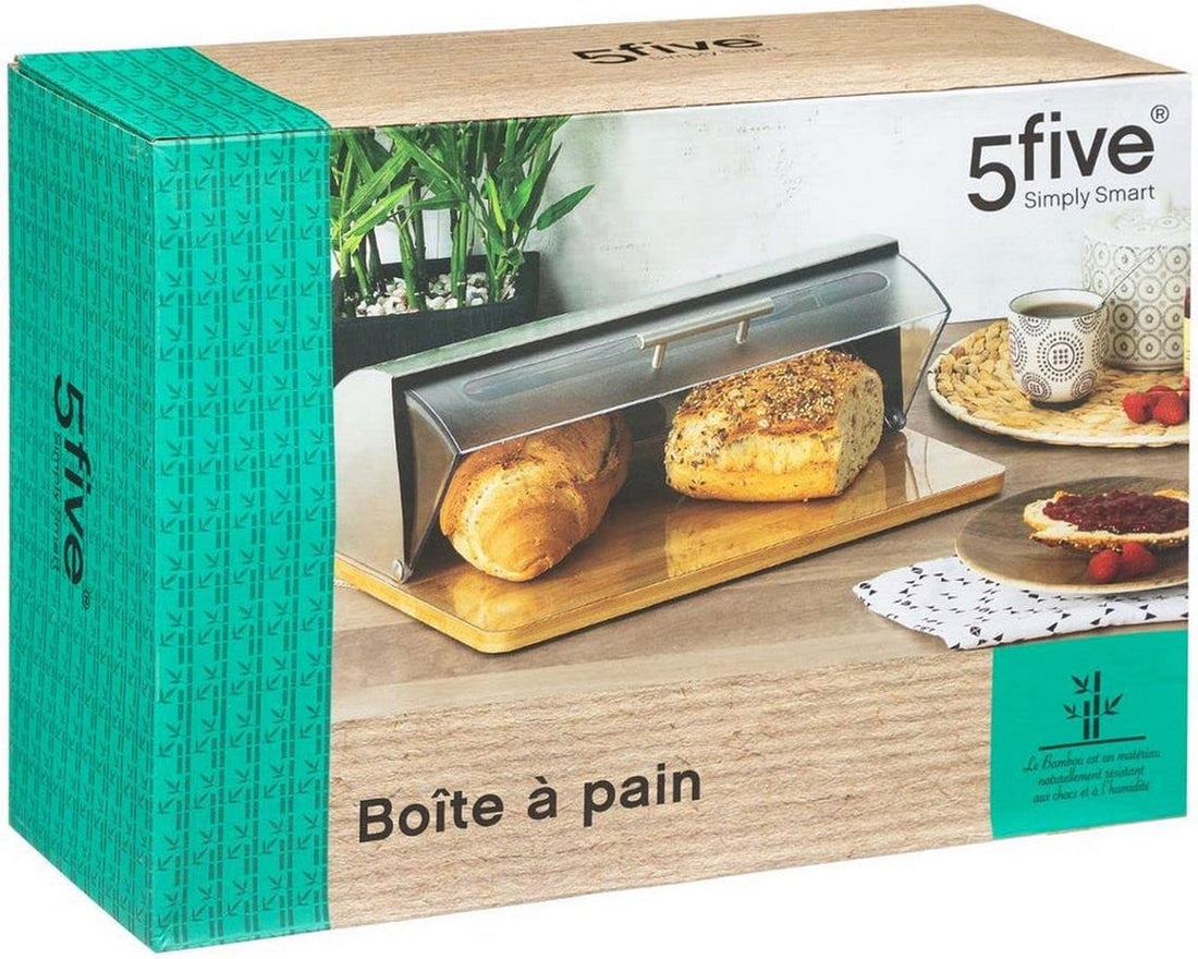5Five broodtrommel bamboe met deksel – 39 x 28,5 x 14,5 cm – foto 2