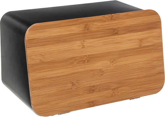 5Five - Bread bin with lid - Metal / bamboo - 37 x 22 x 23 cm