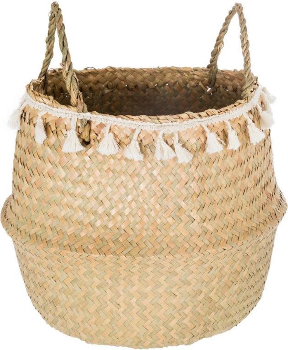 Opbergmand / Buikmand Zeegras - Zandkleur Ø31 cm