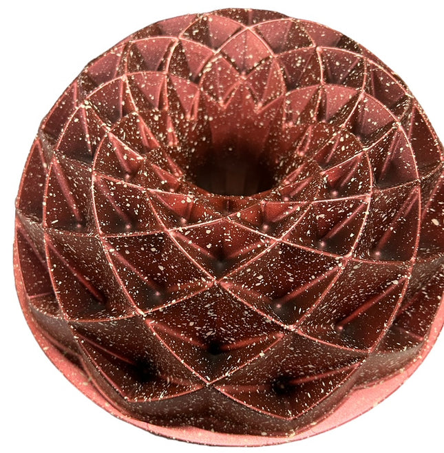 Geometrische tulbandvorm van gegoten aluminium – bundt bakvorm, 26 cm