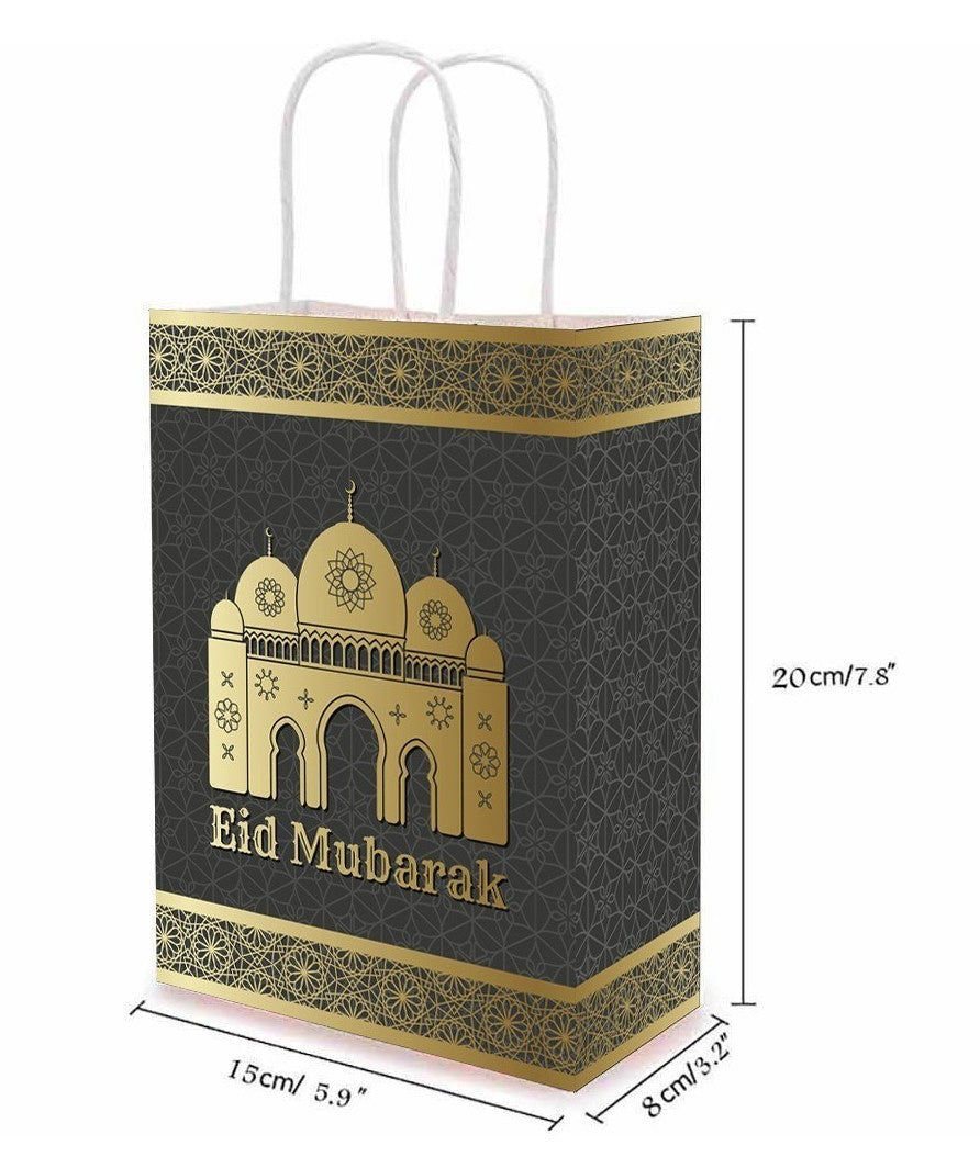 Geschenktüte Eid Mubarak Schwarz/Gold