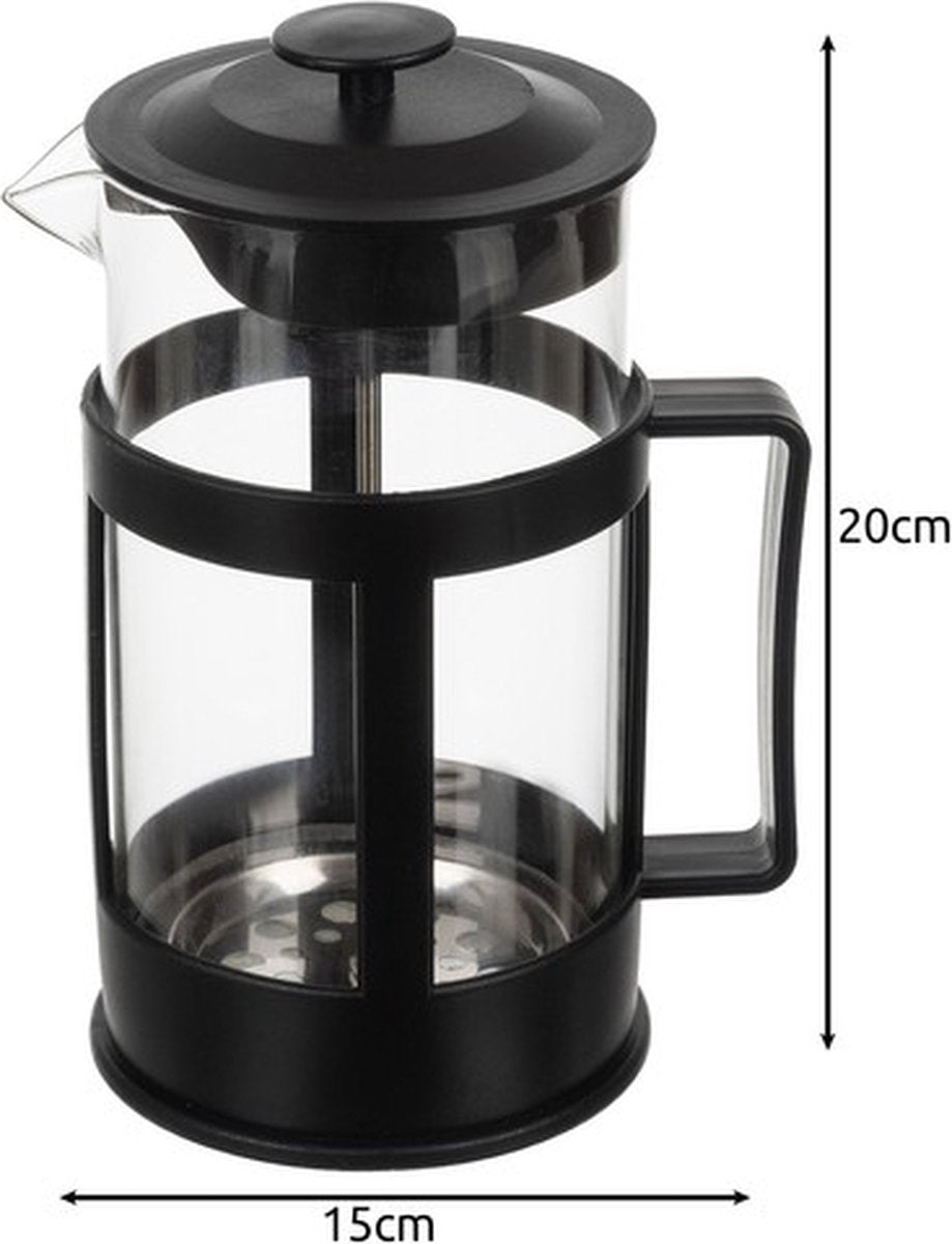 Ruhhy cafetière French press 1 liter – glazen koffie- en theemaker – foto 2