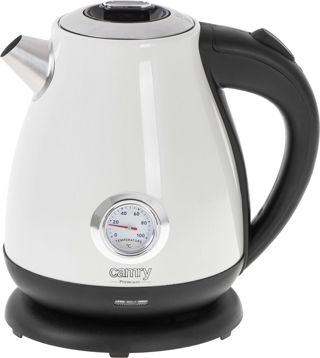 Elektrischer Wasserkocher mit Thermometer – 1,7 Liter – WEISS