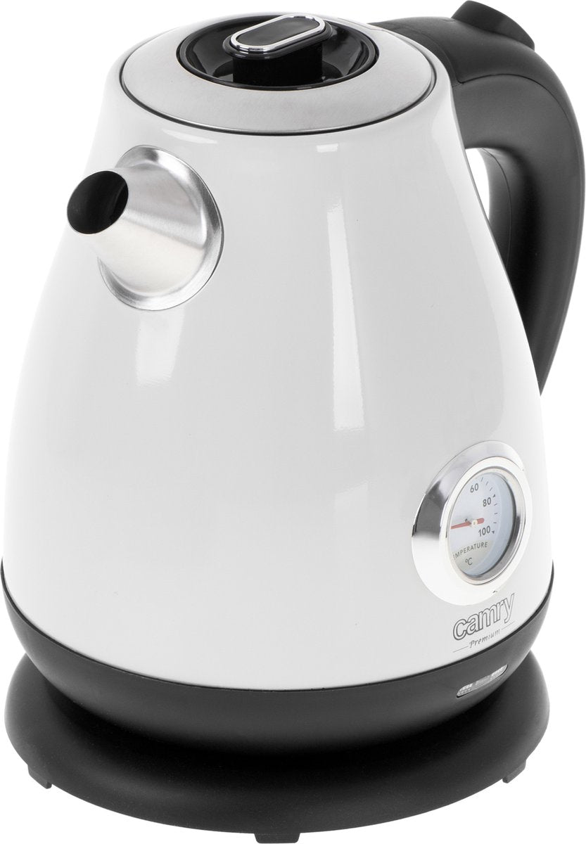 Elektrischer Wasserkocher mit Thermometer – 1,7 Liter – WEISS