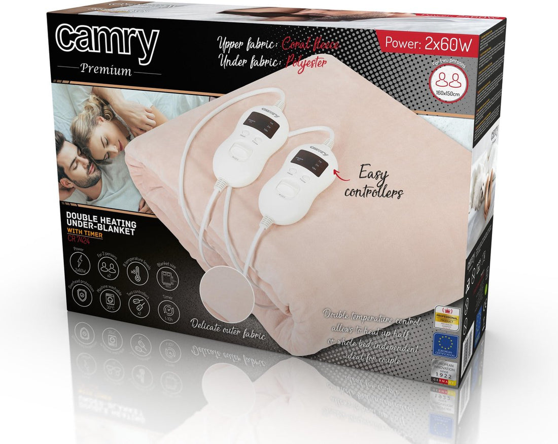 Camry CR 7424 - Electric underblanket - 2-person - with timer