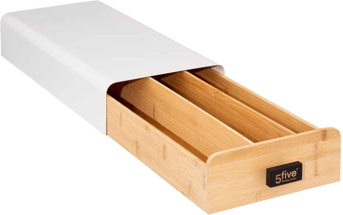 Capsule houder - dispenser lade bamboe hout/metaal 30 capsules
