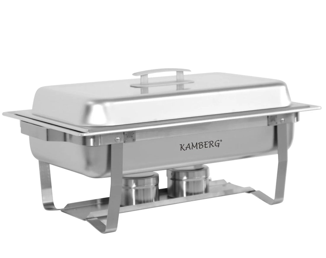Kamberg chafing dish 9 liter van rvs – buffetwarmer met deksel, 1 vak