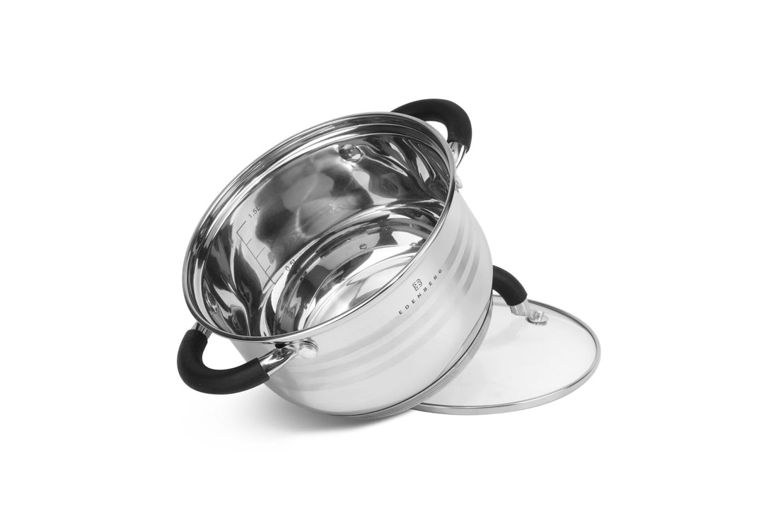 Edënbërg Classic Line - Luxe Pannenset - RVS - 6 delig - Sandwichbodem