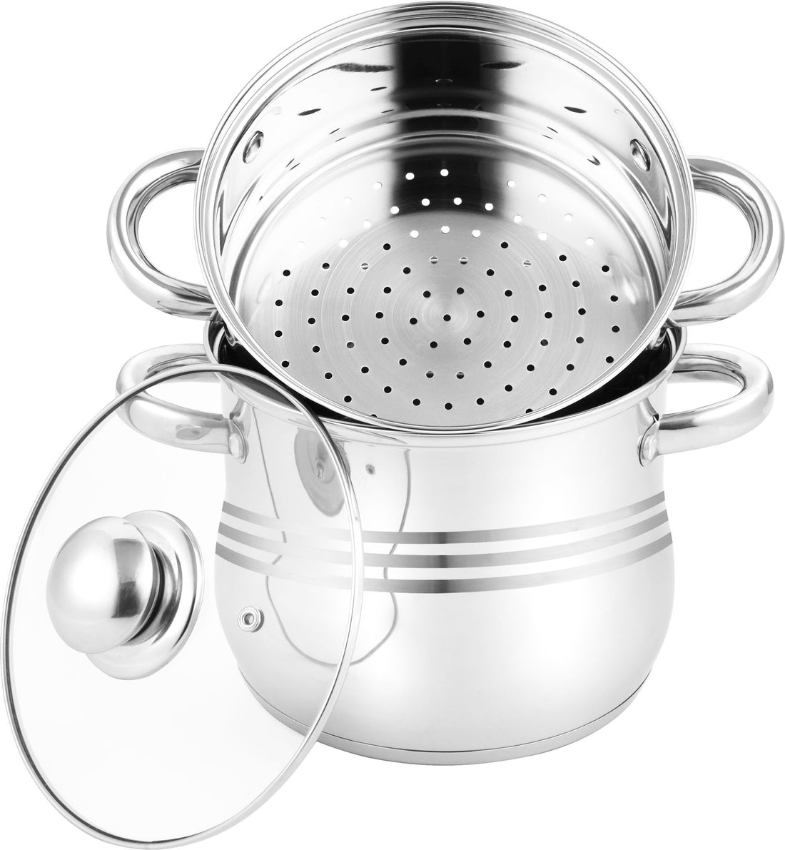 Hakal couscoussier RVS voor inductie – 3-in-1 stoompan en kookpan, 4 tot 16 L – foto 8