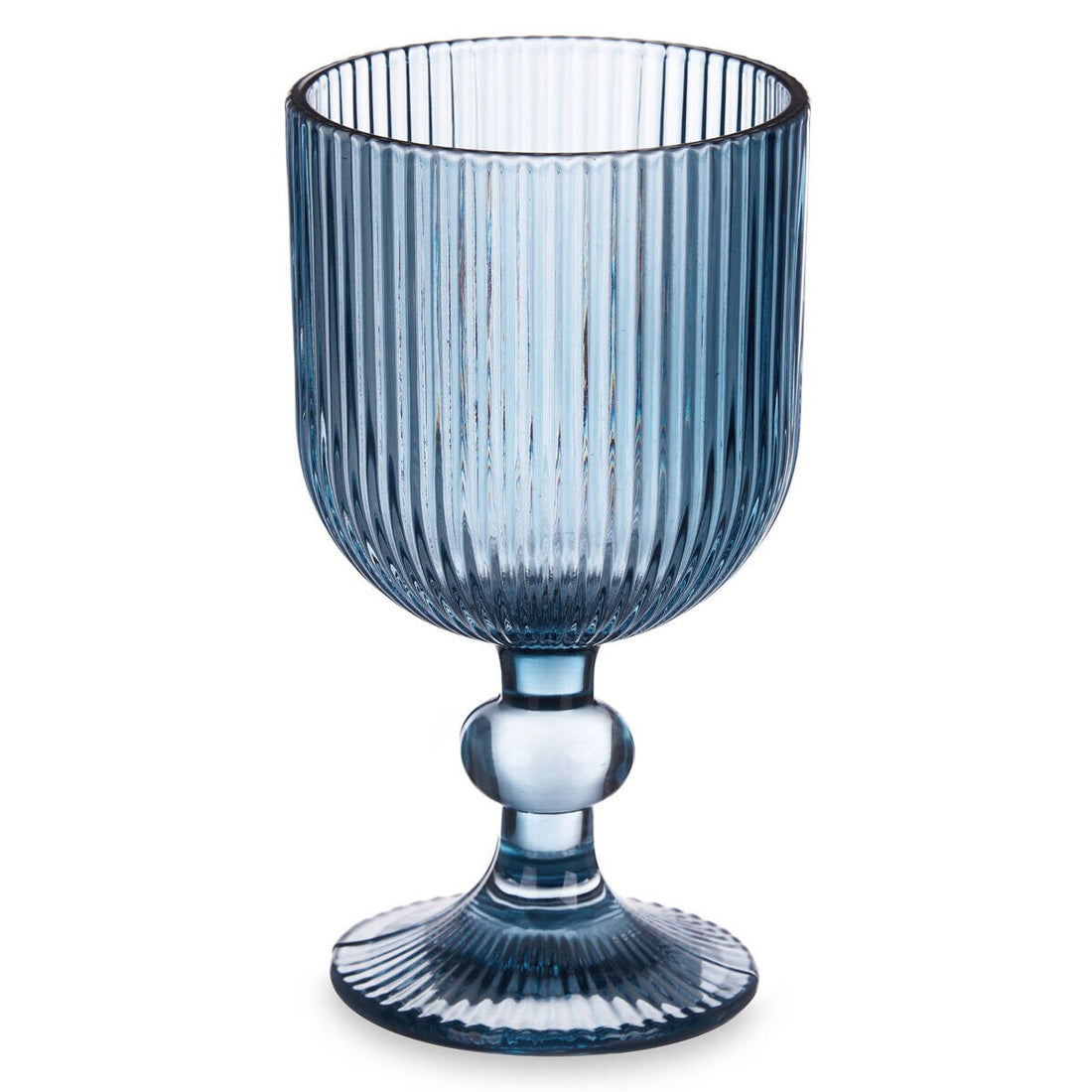 Set of 6 Ribbed Glass tumblers, 260 ml
