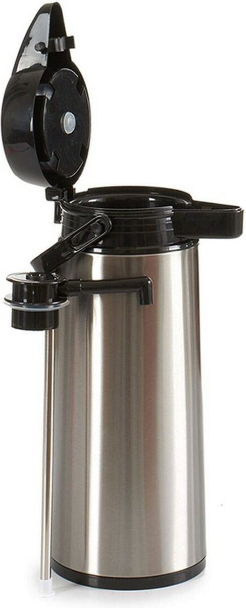 Thermoskanne mit Pumpsystem Edelstahl (1,9 L)