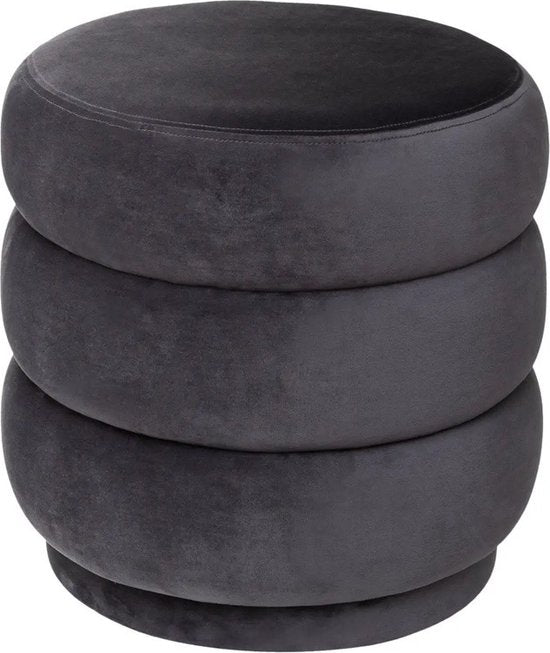 Atmosphera velvet poef Sinan – fluwelen voetsteun, D40 x H40 cm – foto 7