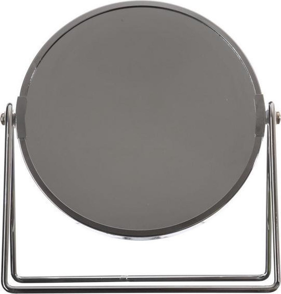 Doppel-Kosmetikspiegel/Rasierspiegel auf Standfuß 19 x 8 x 21 cm silber