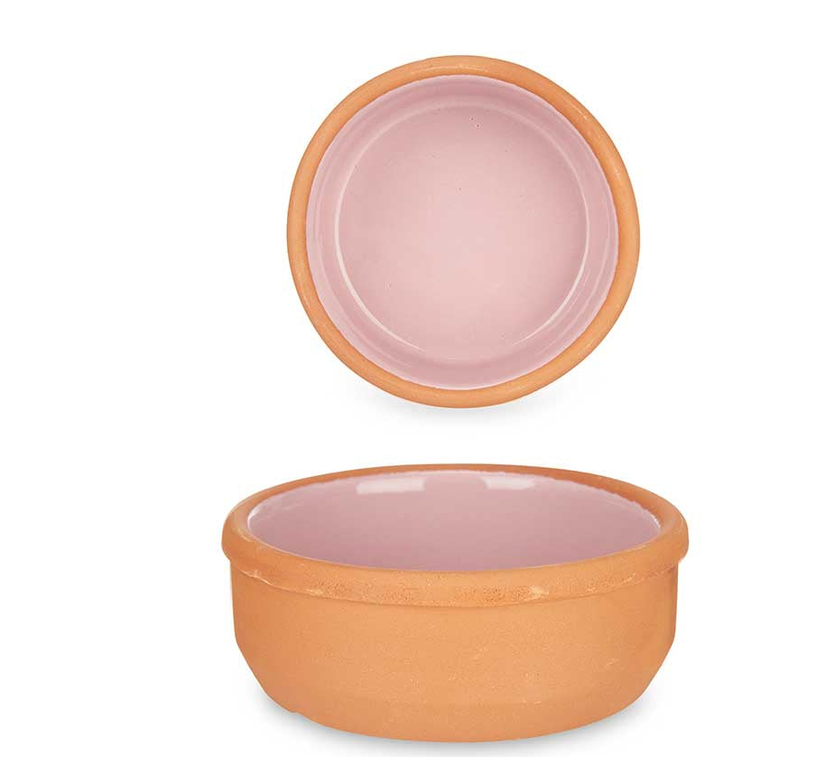 Tapas- / Crème-brûlée-Schälchen Terrakotta / Rosa 12 x 4 cm