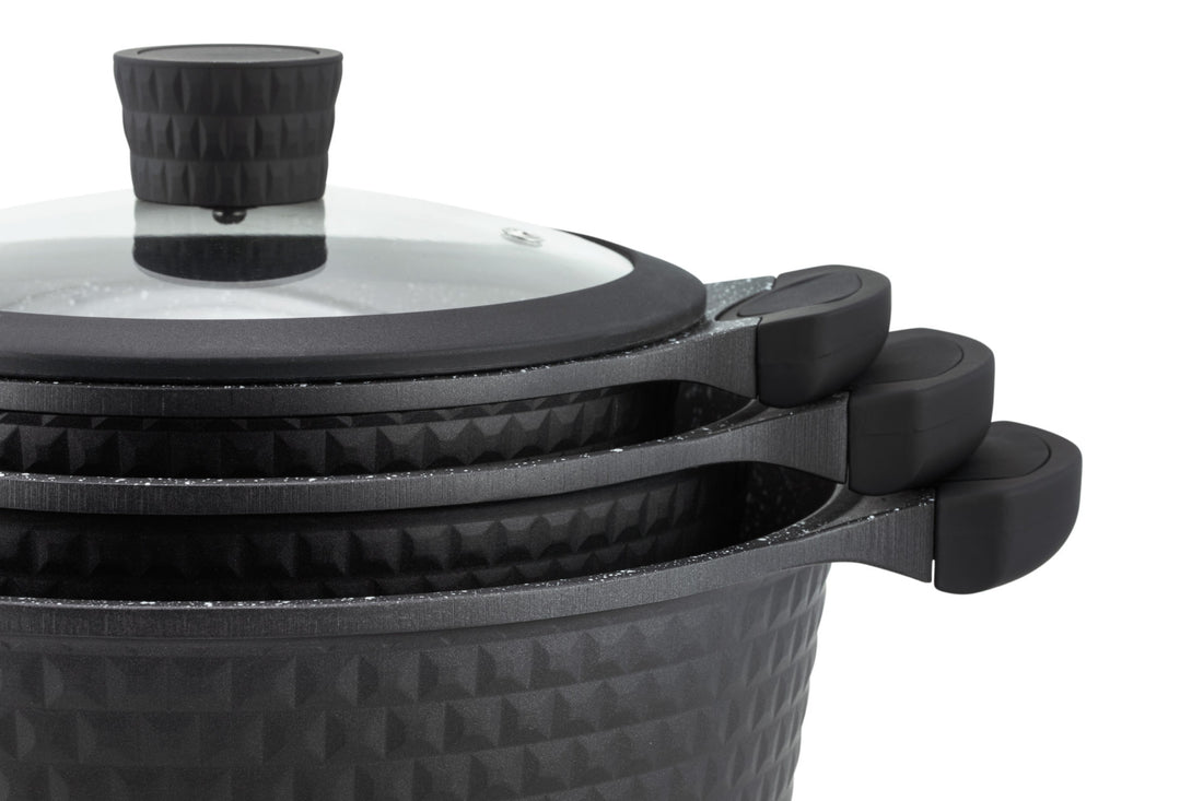 Edenberg Luxe10-Delige Keramische/Marmeren coating Pannenset