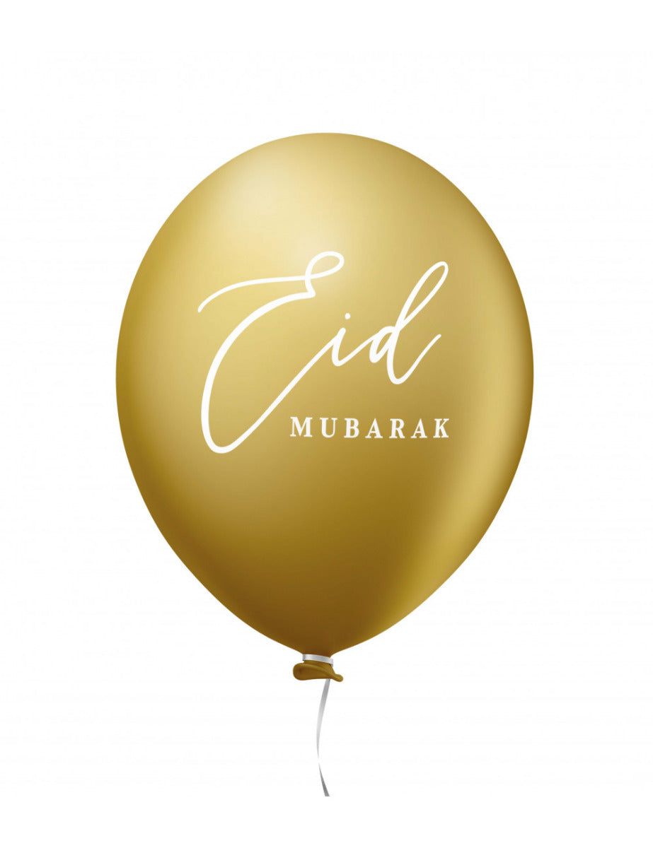 Eid Mubarak Luftballons Bordeaux/Lila 6 Stück.