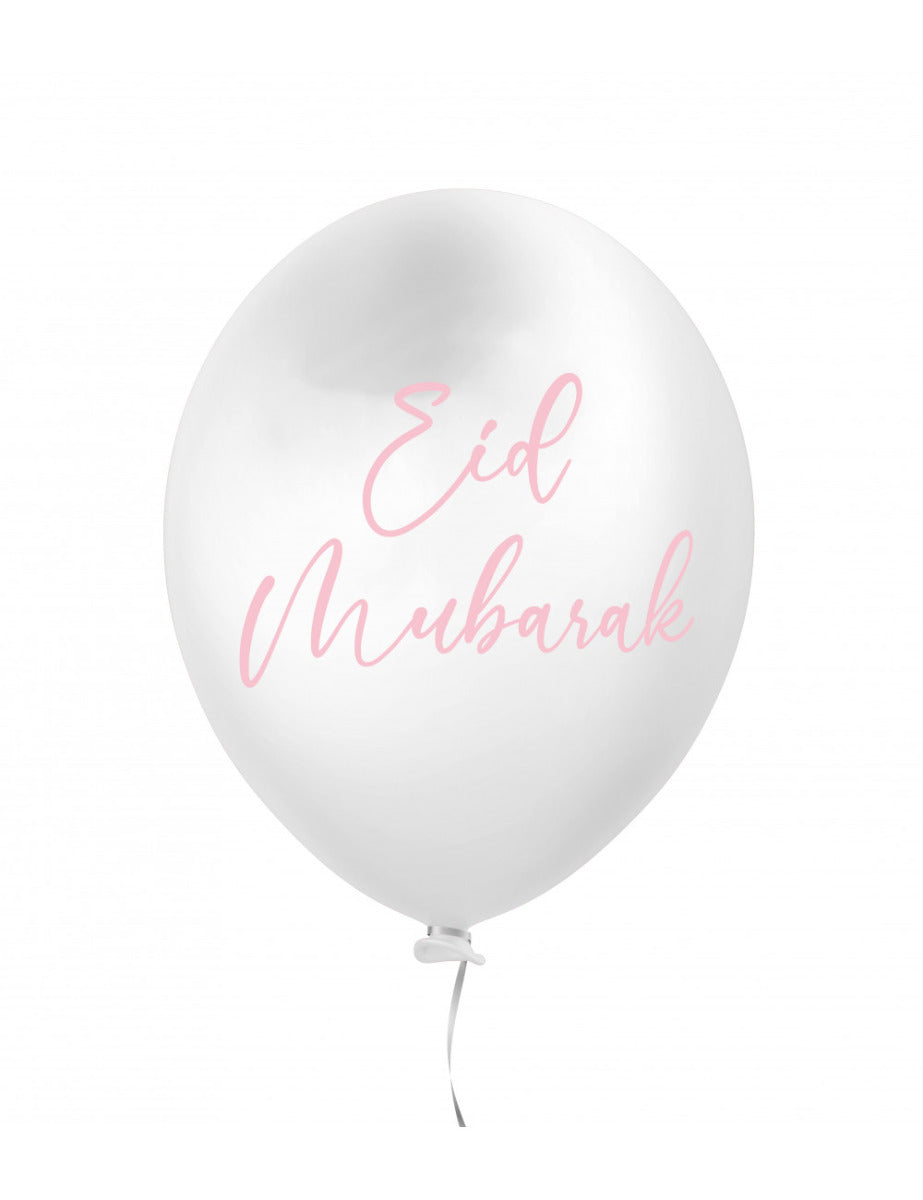 Ballons Eid Mubarak Or rose 6 pièces