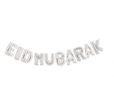 EID MUBARAK Ballon in Silber